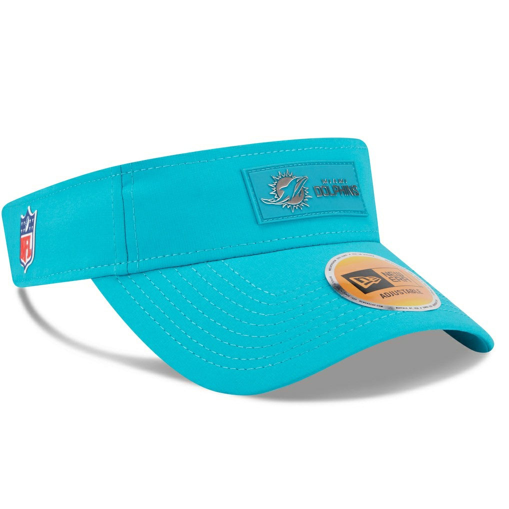 Miami Dolphins New Era 2025 Sideline Visor Aqua