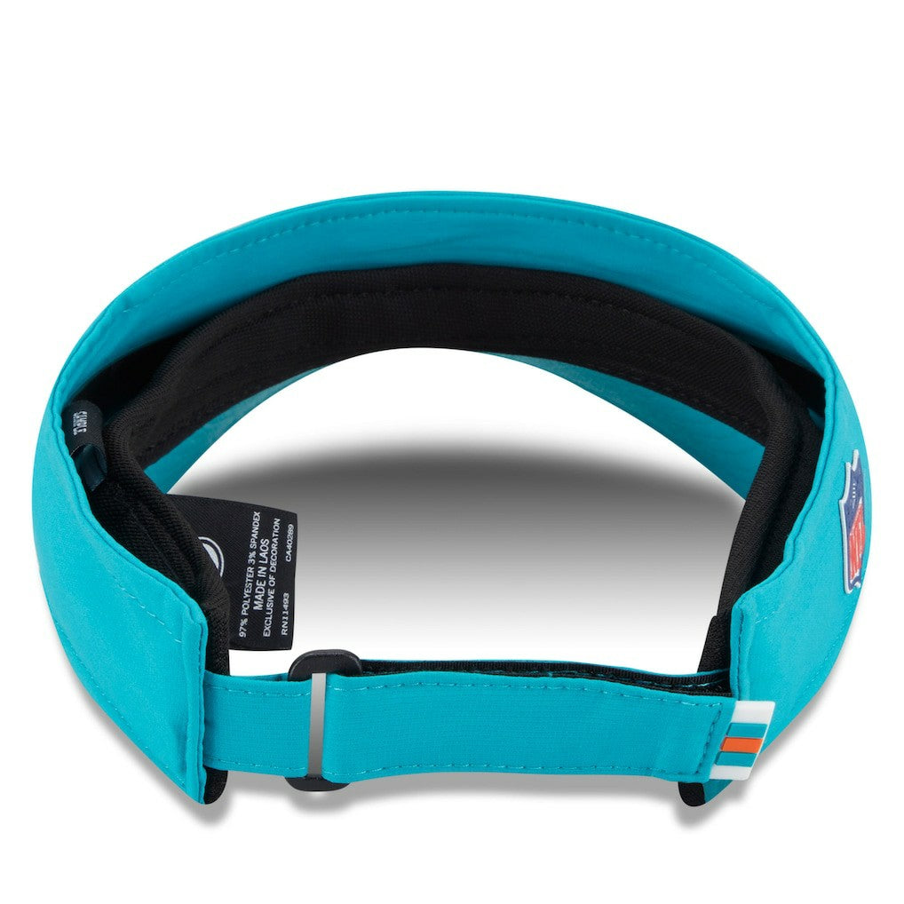 Miami Dolphins New Era 2025 Sideline Visor Aqua