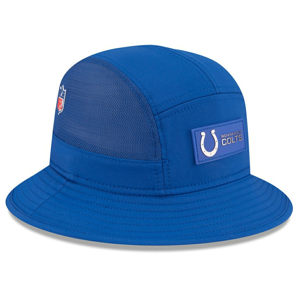 Indianapolis Colts New Era 2025 Sideline Bucket Hat Royal