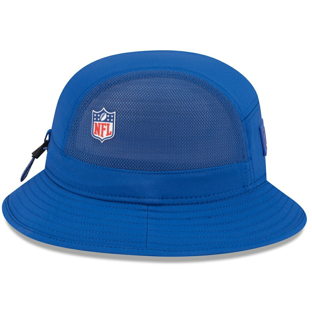 Indianapolis Colts New Era 2025 Sideline Bucket Hat Royal