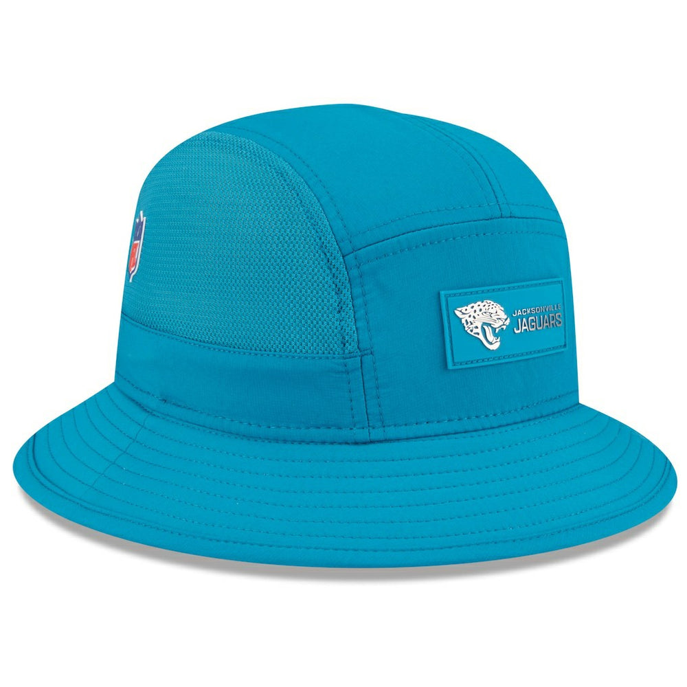 Jacksonville Jaguars New Era 2025 Sideline Bucket Hat Teal