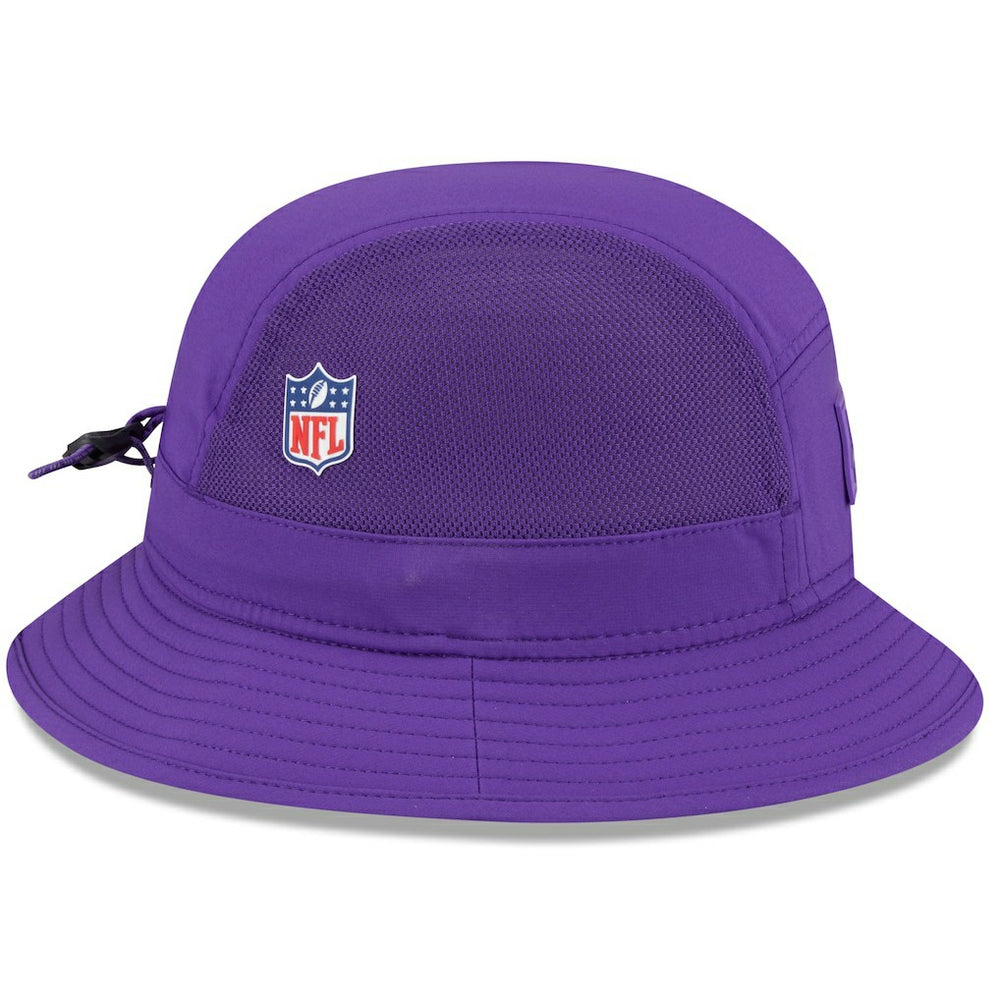Minnesota Vikings New Era 2025 Sideline Bucket Hat Purple