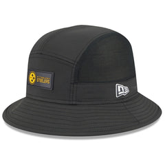 Pittsburgh Steelers New Era 2025 Sideline Bucket Hat Black