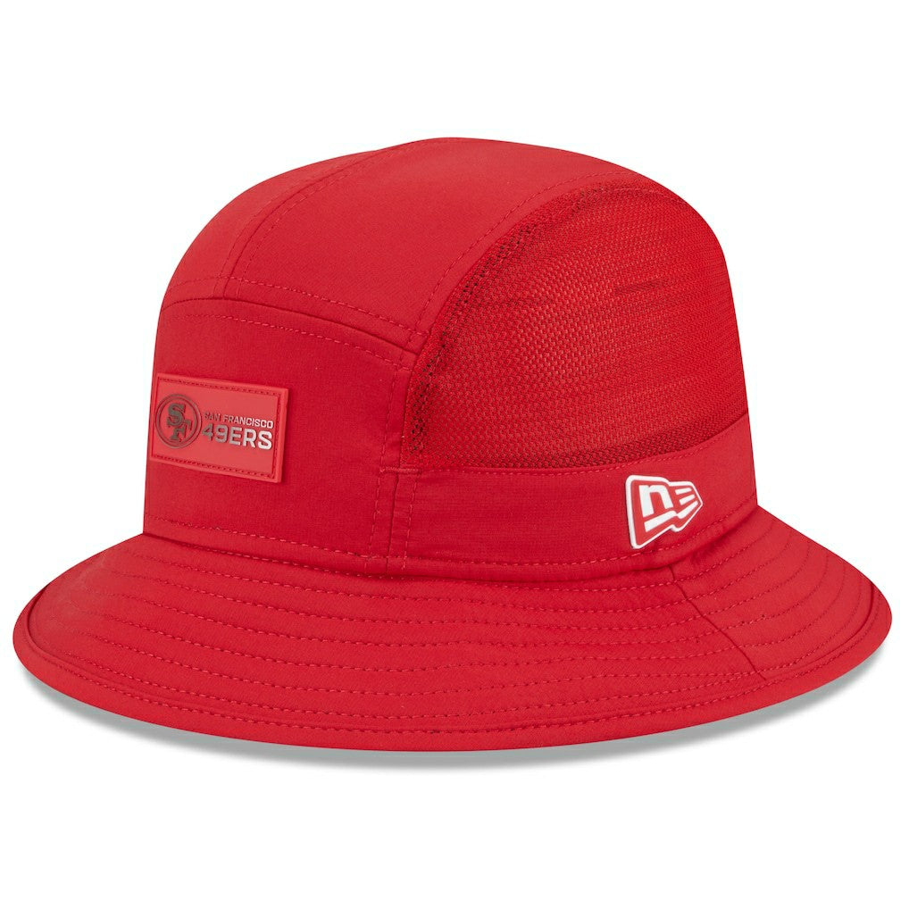 San Francisco 49ers New Era 2025 Sideline Bucket Hat Scarlet