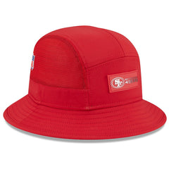 San Francisco 49ers New Era 2025 Sideline Bucket Hat Scarlet