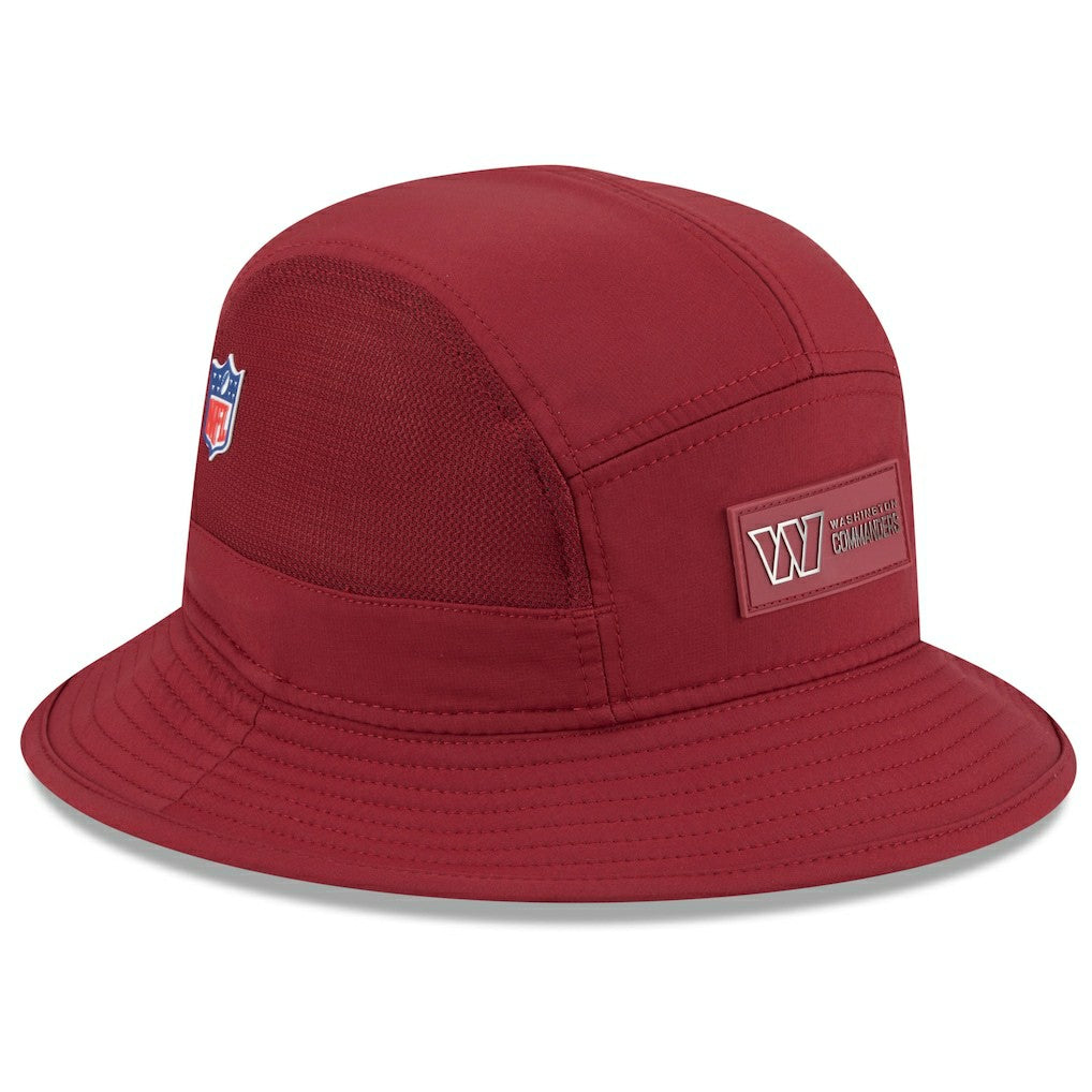 Washington Commanders New Era 2025 Sideline Bucket Hat Burgundy