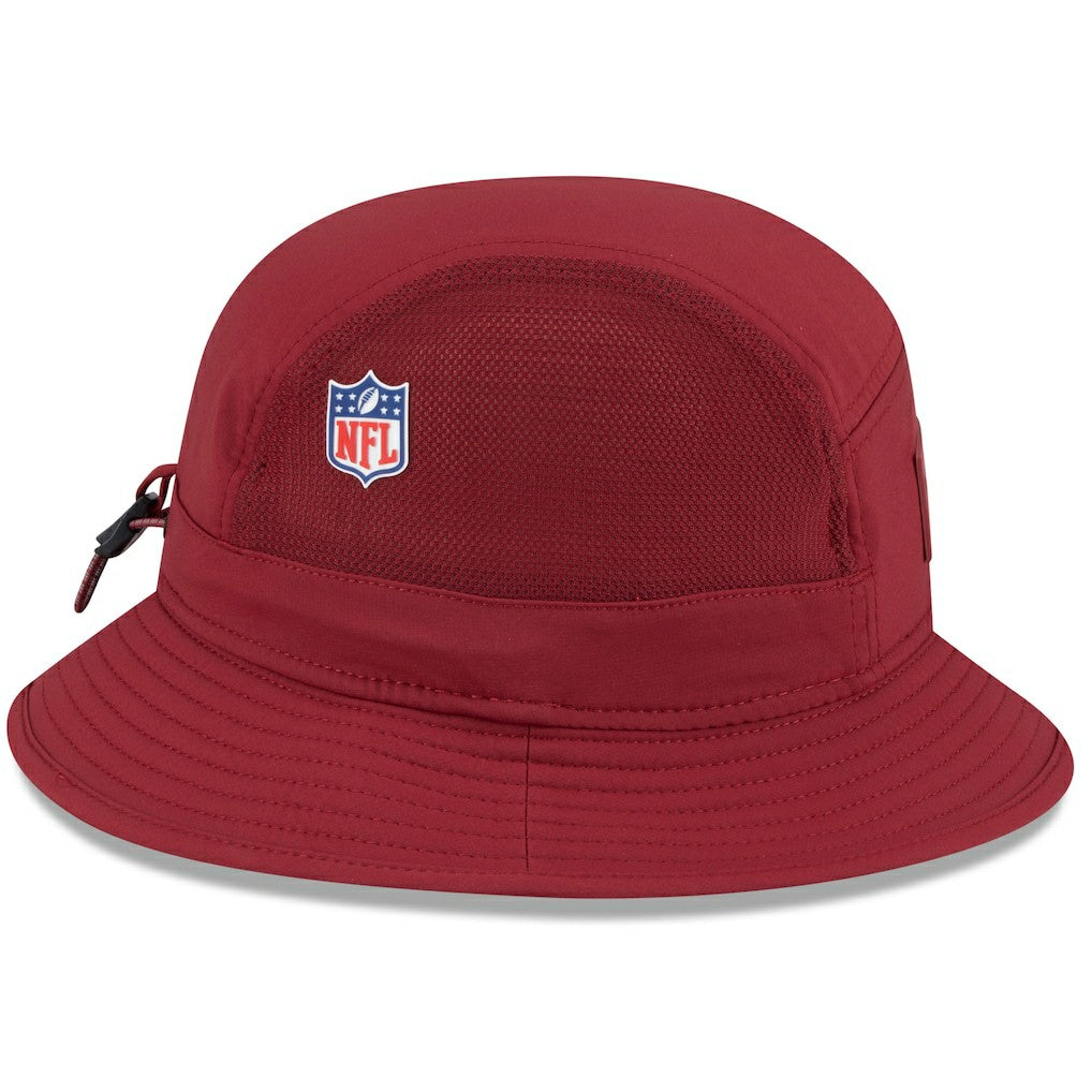 Washington Commanders New Era 2025 Sideline Bucket Hat Burgundy