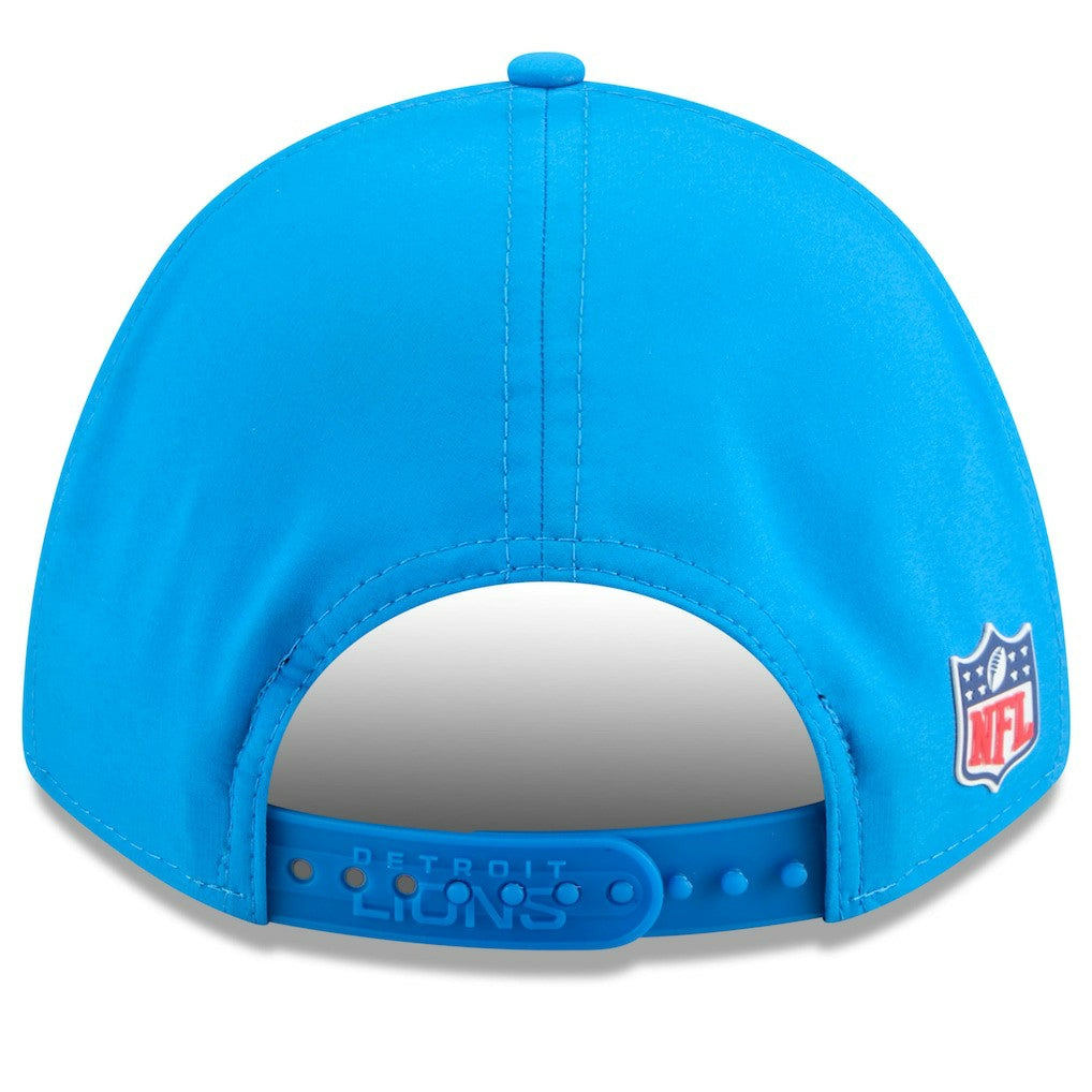 Detroit Lions New Era Youth 2025 Sideline 9FORTY Adjustable Hat Blue