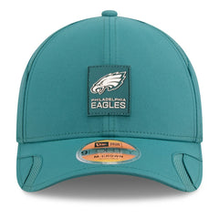 Philadelphia Eagles New Era Youth 2025 Sideline M-Crown 9FORTY Adjustable Hat Midnight Green