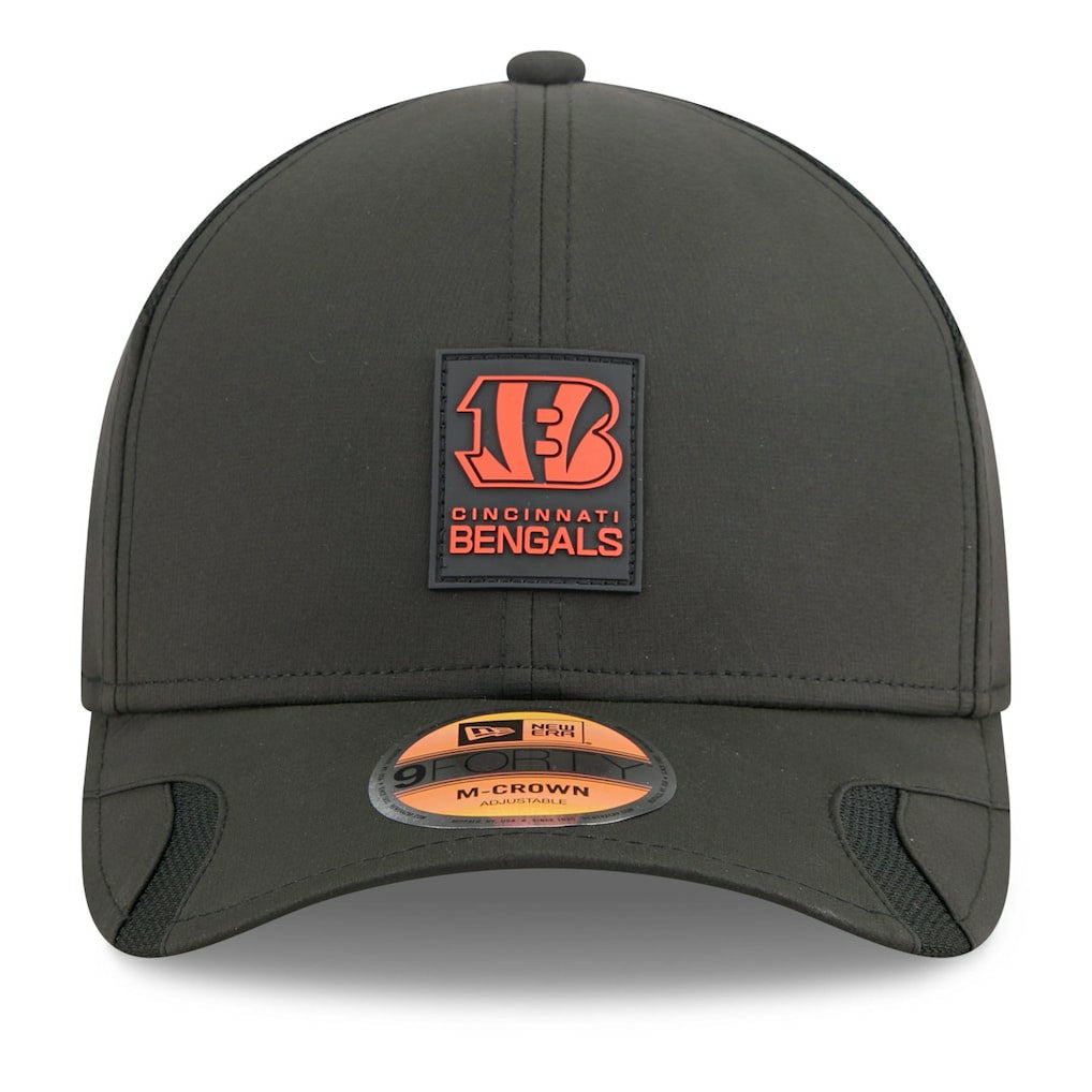 Cincinnati Bengals New Era Youth 2025 Sideline 9FORTY Adjustable Hat Black