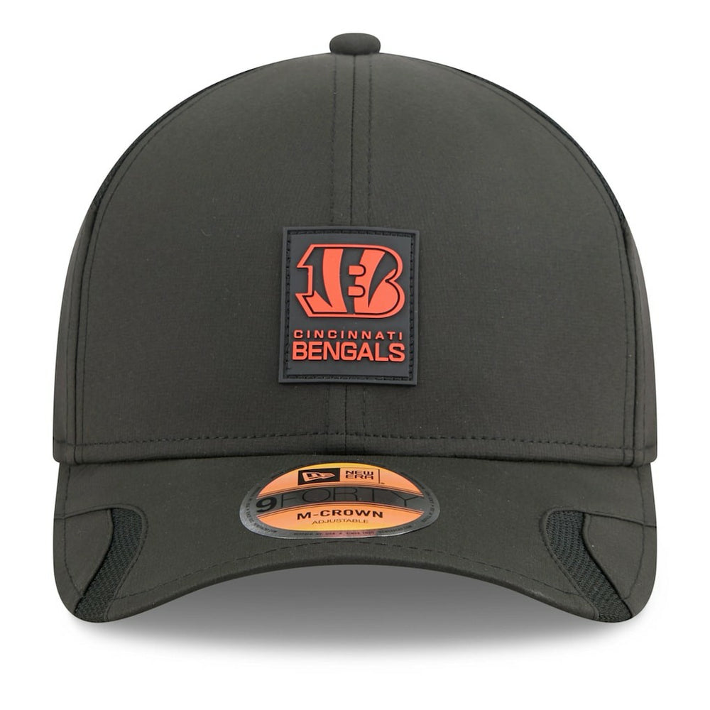 Cincinnati Bengals New Era Youth 2025 Sideline 9FORTY Adjustable Hat Black