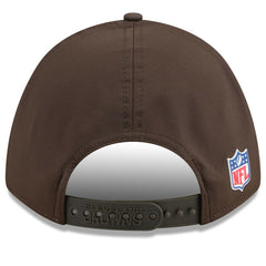 Cleveland Browns New Era Youth 2025 Sideline 9FORTY Adjustable Hat Brown