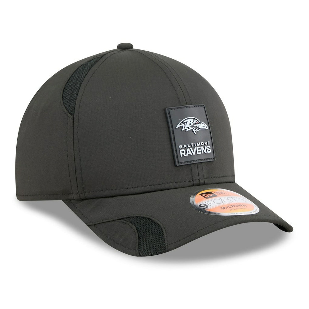 Baltimore Ravens New Era Youth 2025 Sideline 9FORTY Adjustable Hat Black