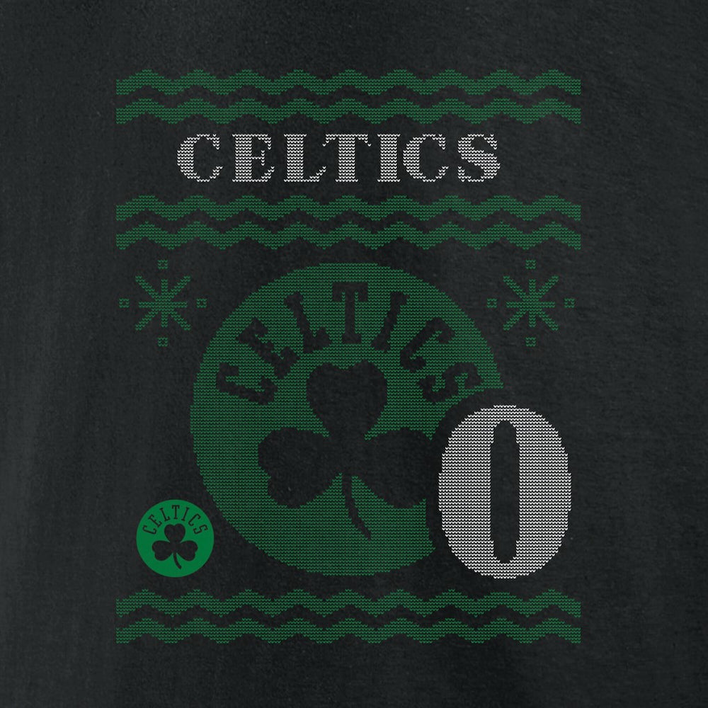 Jayson Tatum Boston Celtics Ugly Sweater Name & Number T-Shirt Black