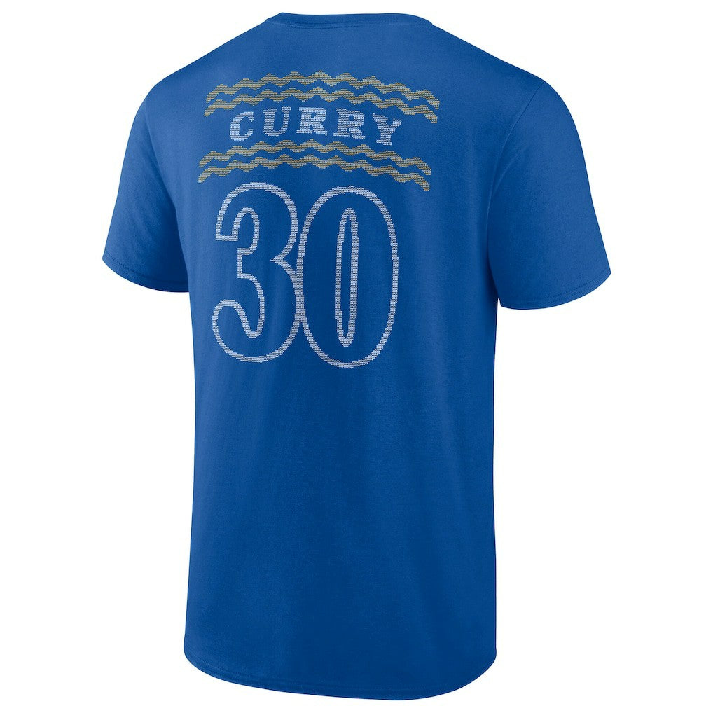 Stephen Curry Golden State Warriors Ugly Sweater Name & Number T-Shirt Royal