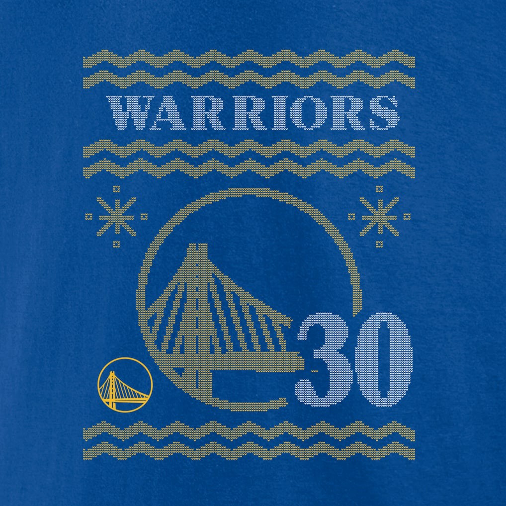 Stephen Curry Golden State Warriors Ugly Sweater Name & Number T-Shirt Royal