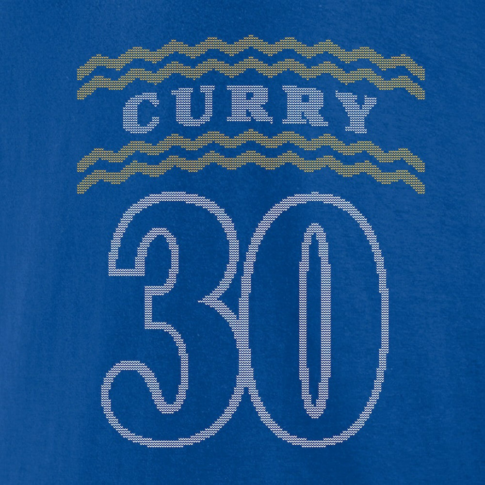 Stephen Curry Golden State Warriors Ugly Sweater Name & Number T-Shirt Royal