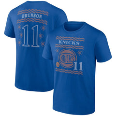 Jalen Brunson New York Knicks Ugly Sweater Name & Number T-Shirt Blue