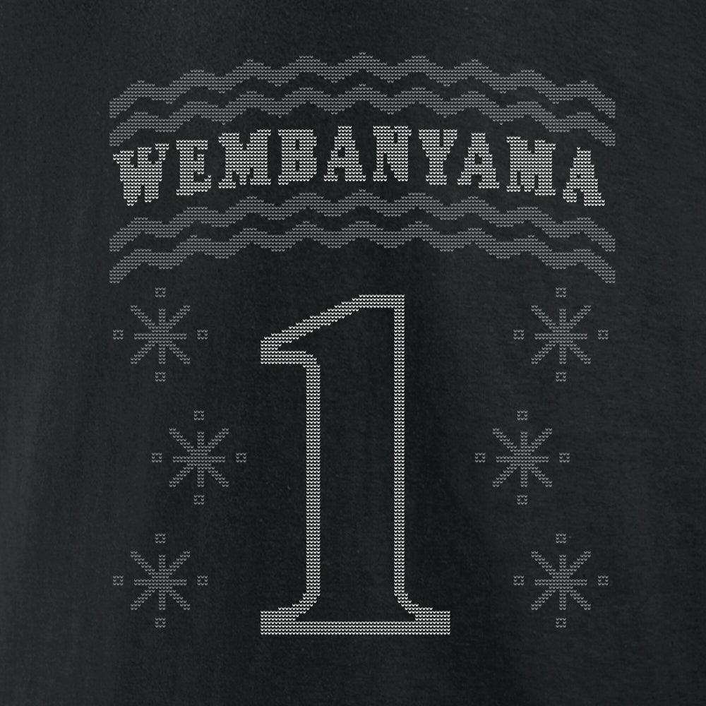 Victor Wembanyama San Antonio Spurs Ugly Sweater Name & Number T-Shirt Black