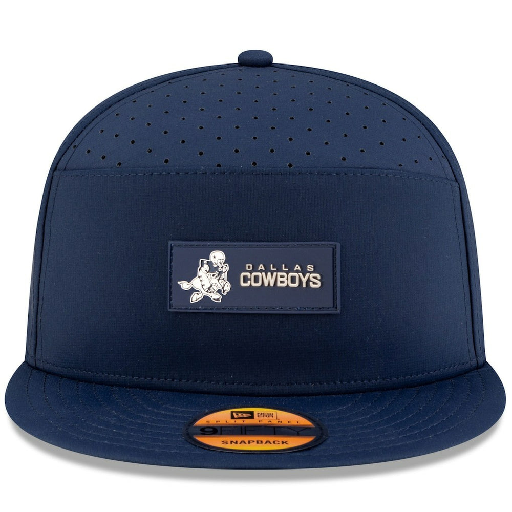 Dallas Cowboys New Era 2025 Sideline Throwback Split Panel 9FIFTY Snapback Hat Navy