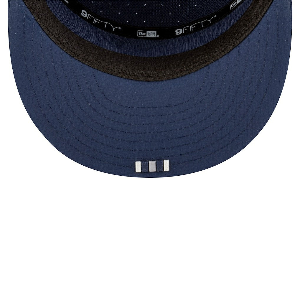 Dallas Cowboys New Era 2025 Sideline Throwback Split Panel 9FIFTY Snapback Hat Navy