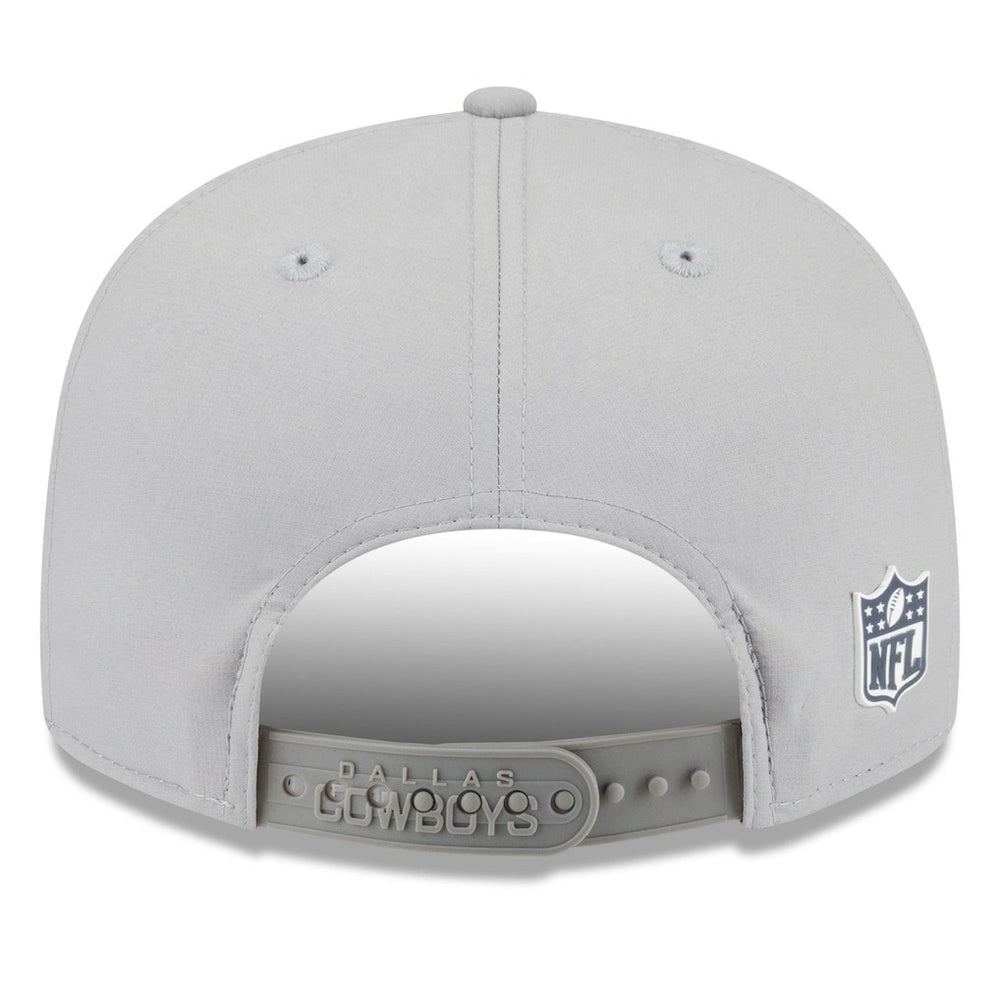 Dallas Cowboys New Era 2025 Sideline Split Panel 9FIFTY Snapback Hat Gray