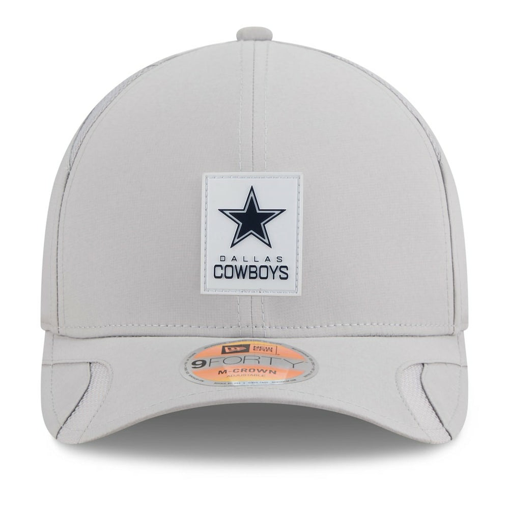 Dallas Cowboys New Era 2025 Sideline M-Crown 9FORTY Adjustable Hat Gray