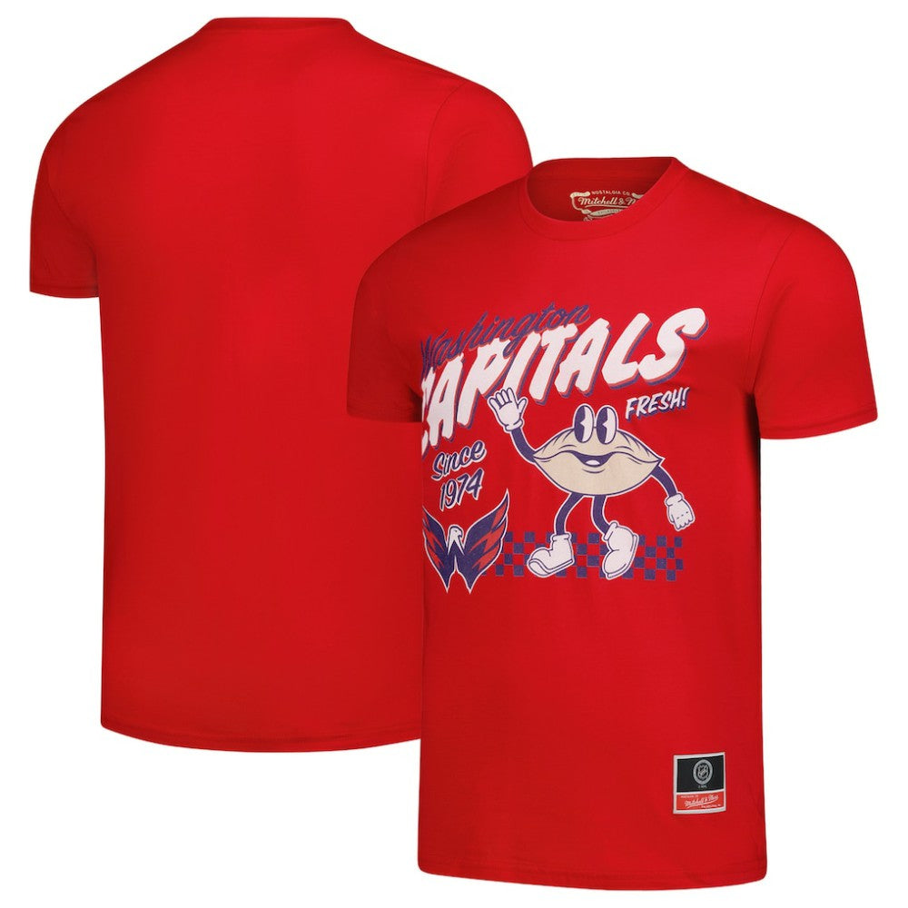 NHL Washington Capitals Mitchell & Ness Local Food T-Shirt - Red