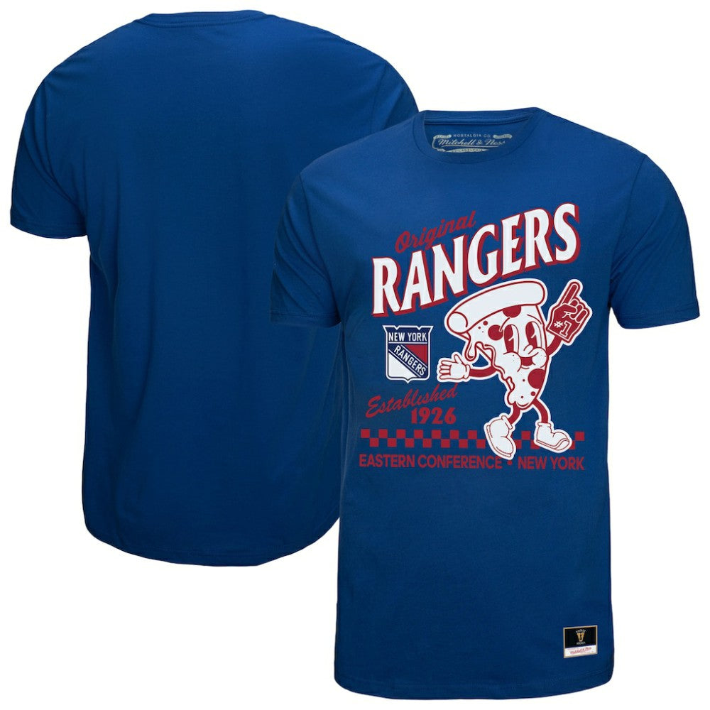 NHL New York Rangers Mitchell & Ness Local Food T-Shirt - Blue