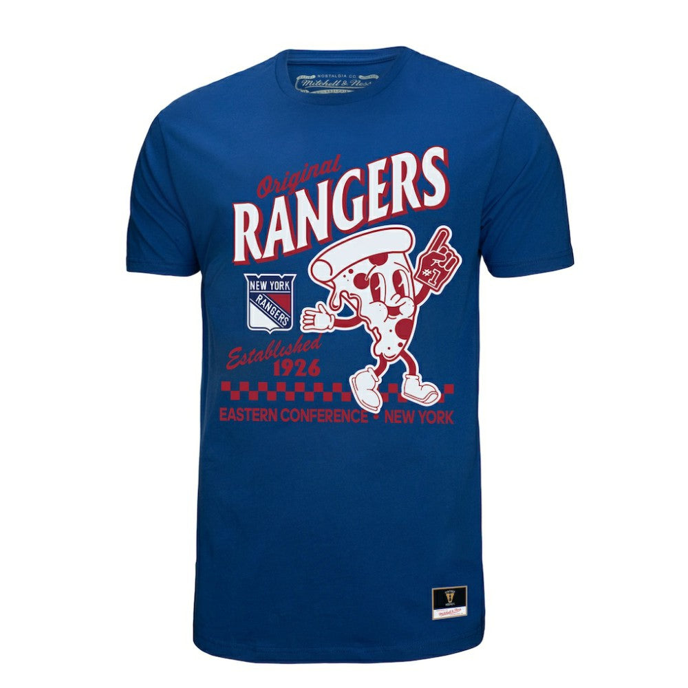 NHL New York Rangers Mitchell & Ness Local Food T-Shirt - Blue