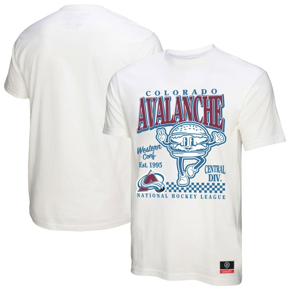NHL Colorado Avalanche Mitchell & Ness Local Food T-Shirt - White