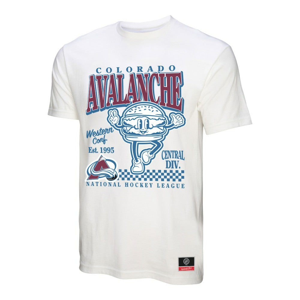NHL Colorado Avalanche Mitchell & Ness Local Food T-Shirt - White