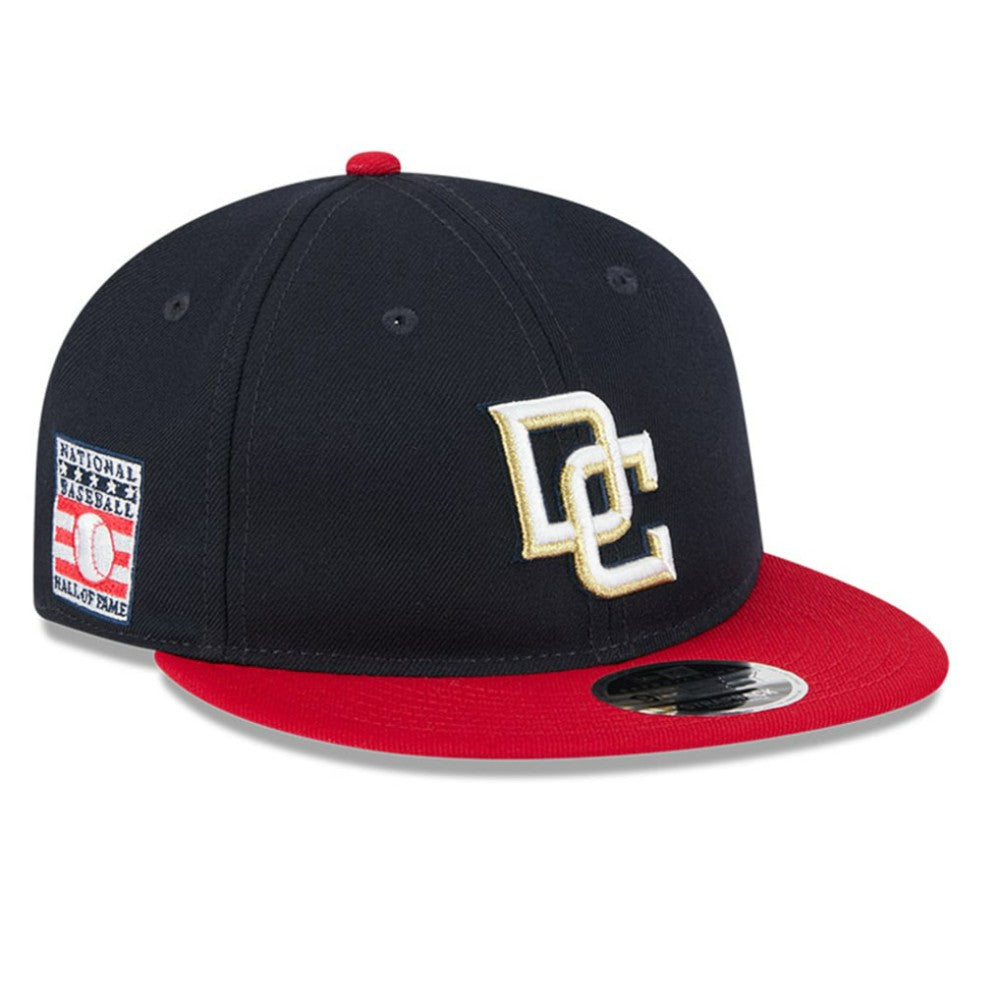 Washington Nationals New Era Baseball Hall of Fame Retro Crown 9FIFTY Adjustable Hat - Navy/Red Hats