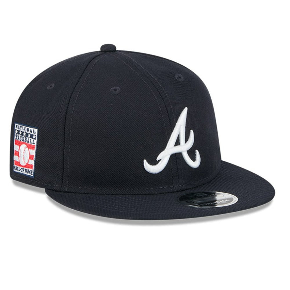 Atlanta Braves New Era Baseball Hall of Fame Retro Crown 9FIFTY Adjustable Hat - Navy Hats