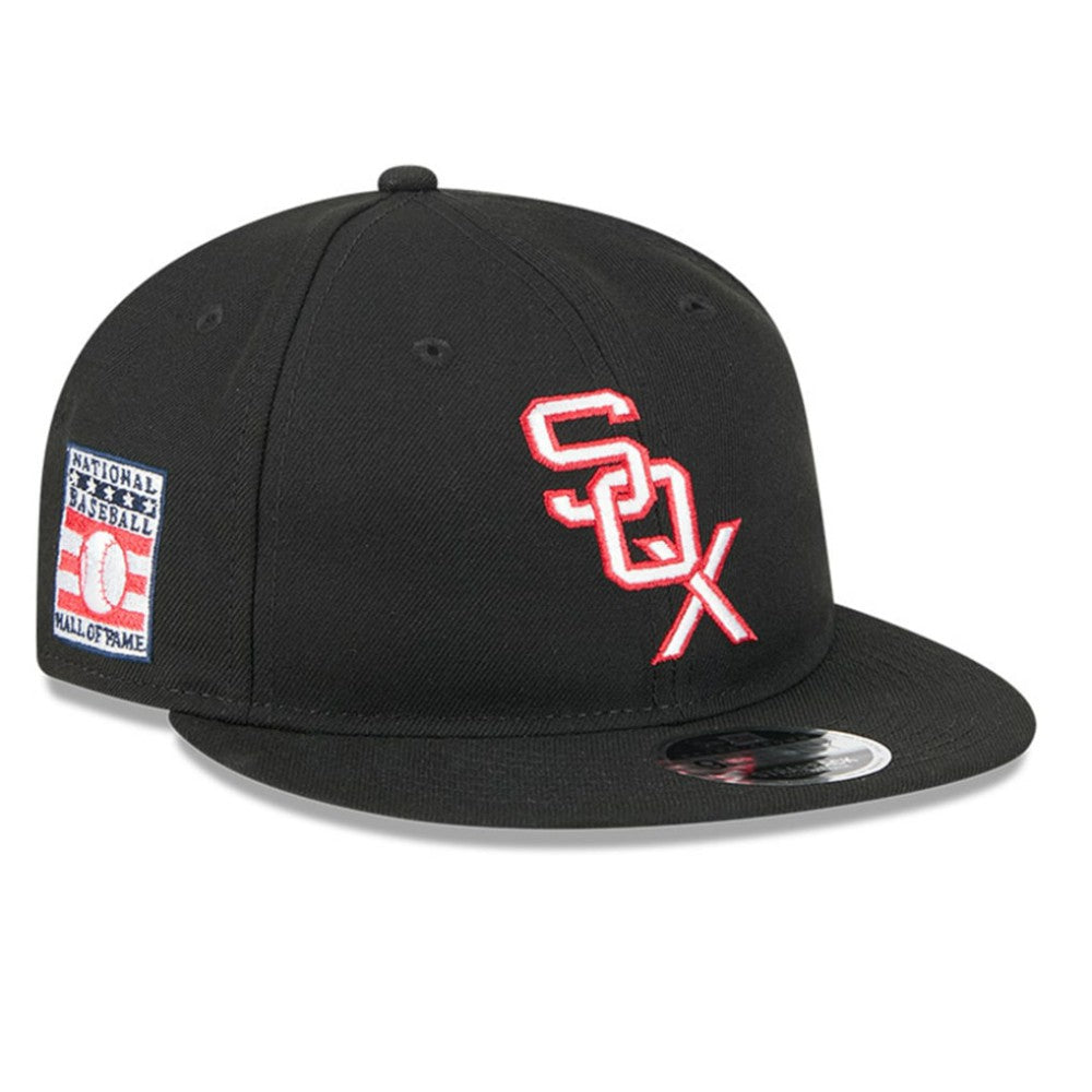 Chicago White Sox New Era Baseball Hall of Fame Retro Crown 9FIFTY Adjustable Hat - Black Hats