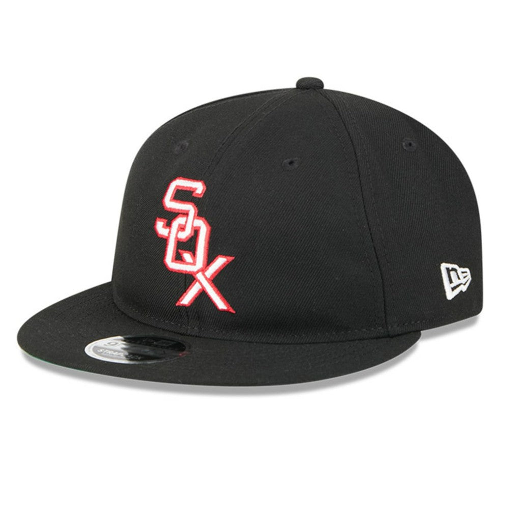 Chicago White Sox New Era Baseball Hall of Fame Retro Crown 9FIFTY Adjustable Hat - Black Hats