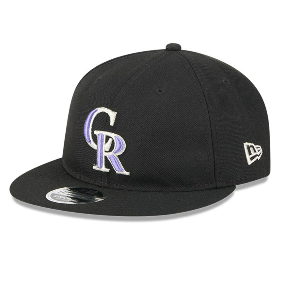 Colorado Rockies New Era Baseball Hall of Fame Retro Crown 9FIFTY Adjustable Hat - Black Hats