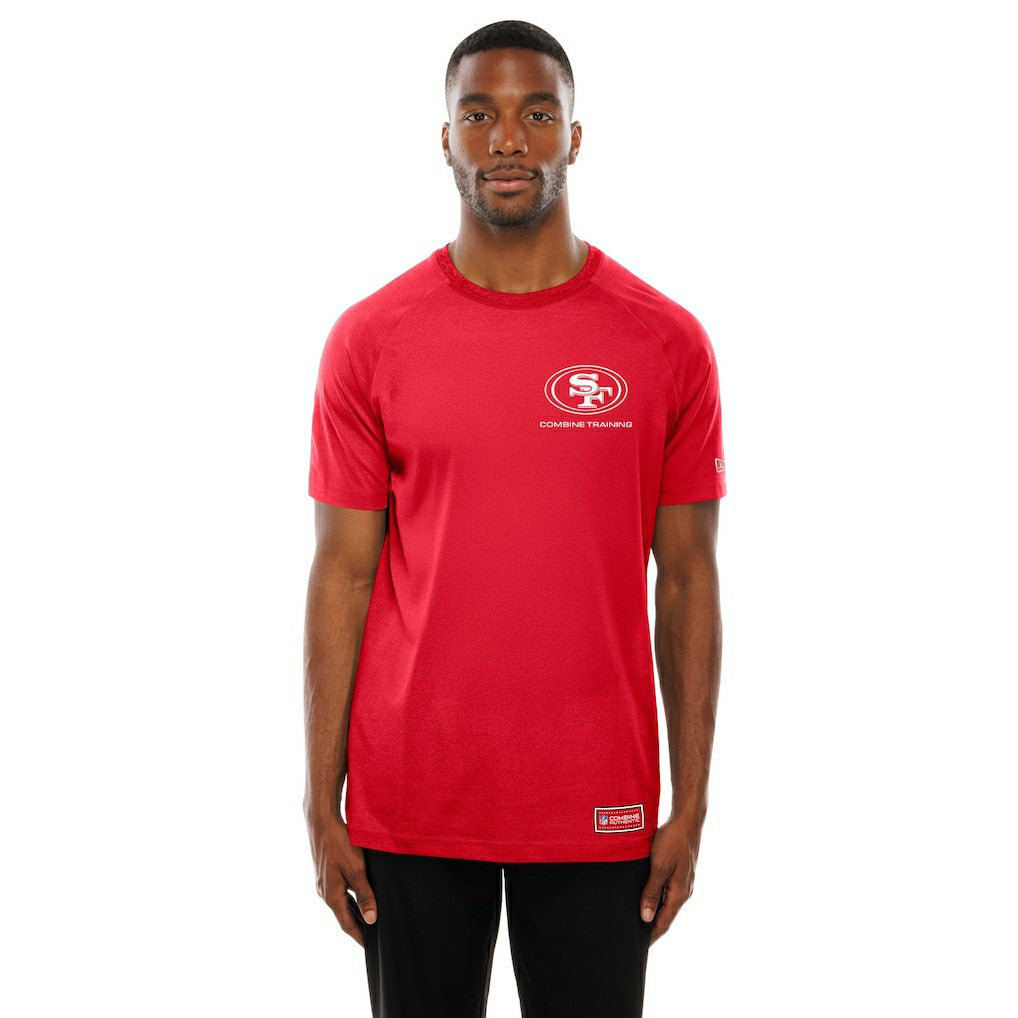 San Francisco 49ers New Era Functional Fandom Reflective T-Shirt Scarlet