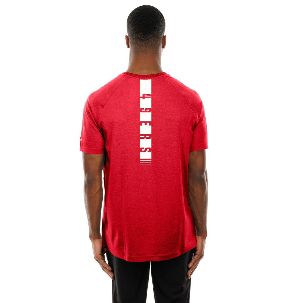 San Francisco 49ers New Era Functional Fandom Reflective T-Shirt Scarlet