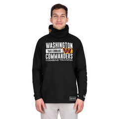 Washington Commanders New Era Functional Fandom Balaclava Helmet Stripe Tri-Blend Hoodie Black