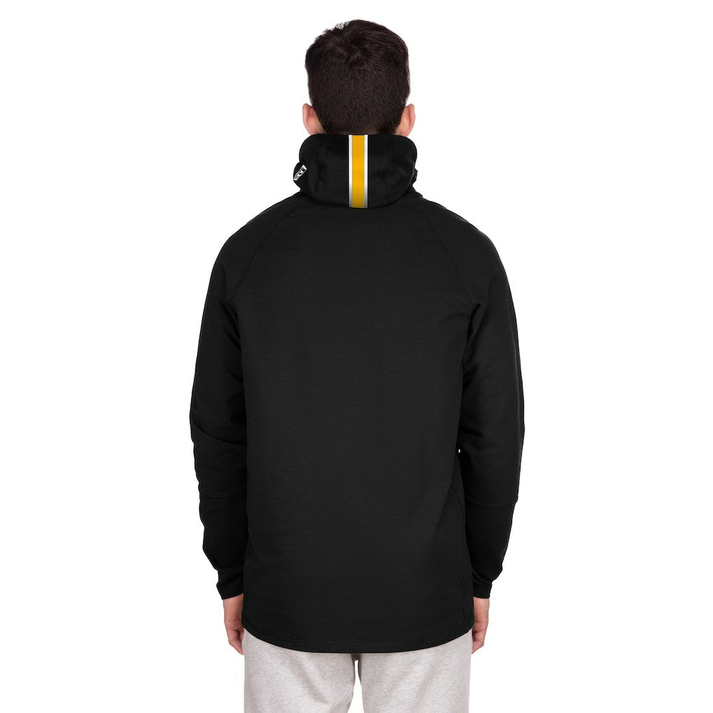 Washington Commanders New Era Functional Fandom Balaclava Helmet Stripe Tri-Blend Hoodie Black
