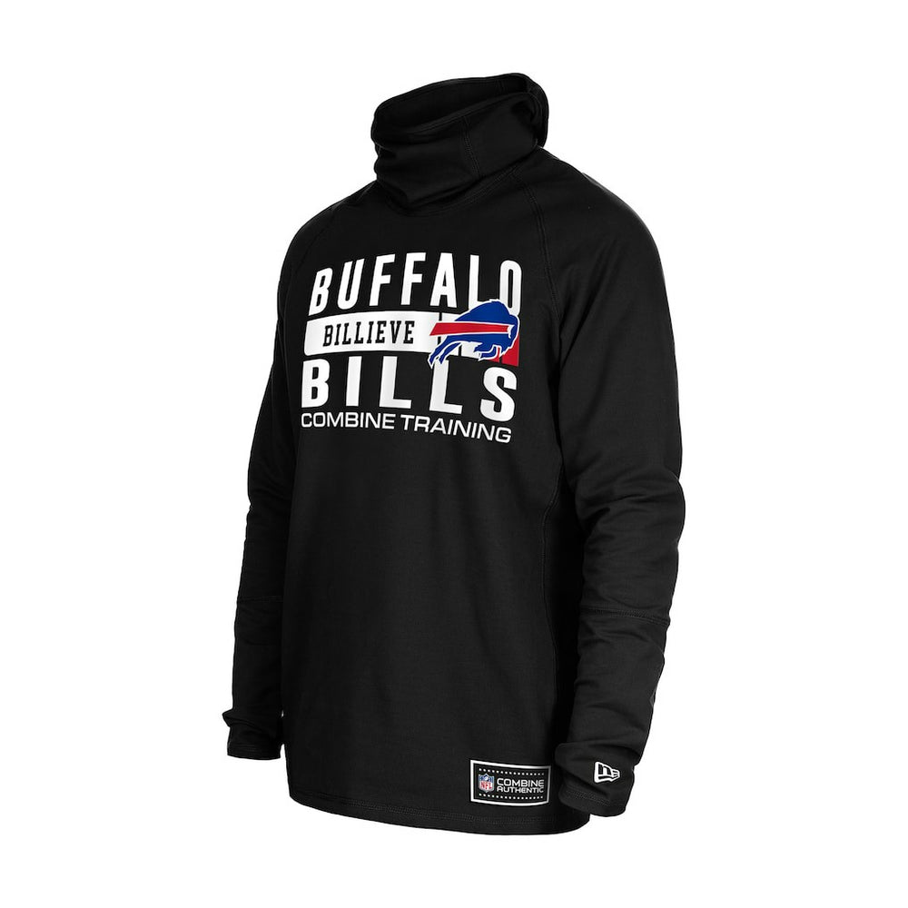 Buffalo Bills New Era Functional Fandom Balaclava Helmet Stripe Tri-Blend Hoodie Black