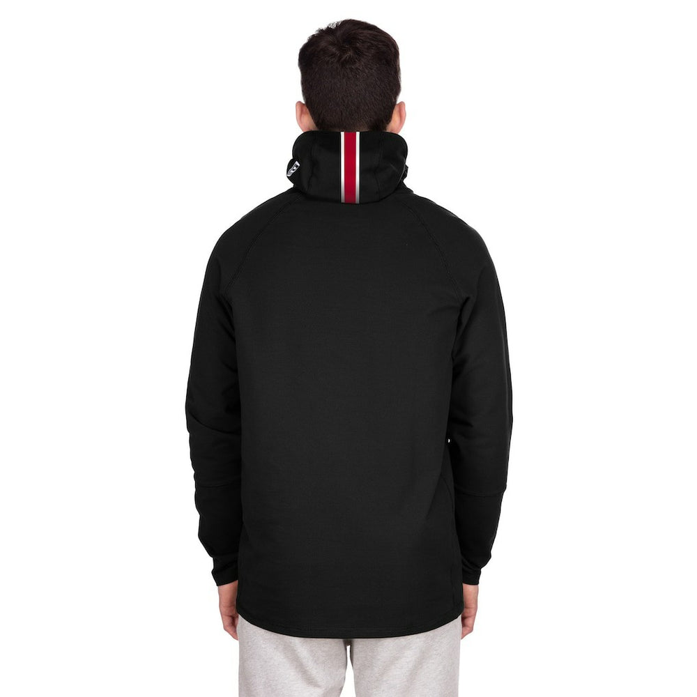 Buffalo Bills New Era Functional Fandom Balaclava Helmet Stripe Tri-Blend Hoodie Black