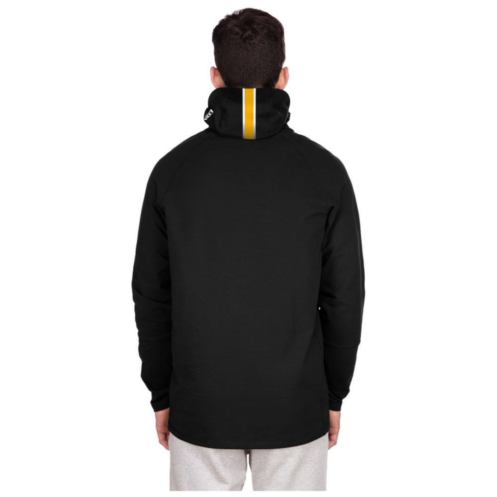 Green Bay Packers New Era Functional Fandom Balaclava Helmet Stripe Tri-Blend Hoodie Black