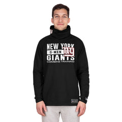 New York Giants New Era Functional Fandom Balaclava Helmet Stripe Tri-Blend Hoodie Black