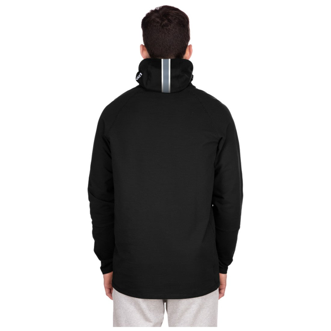 Detroit Lions New Era Functional Fandom Balaclava Helmet Stripe Tri-Blend Hoodie Black