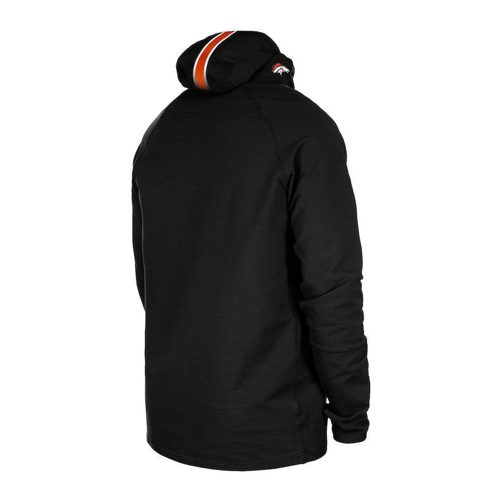 Denver Broncos New Era Functional Fandom Balaclava Helmet Stripe Tri-Blend Hoodie Black