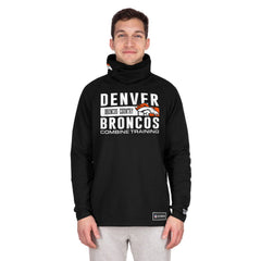 Denver Broncos New Era Functional Fandom Balaclava Helmet Stripe Tri-Blend Hoodie Black