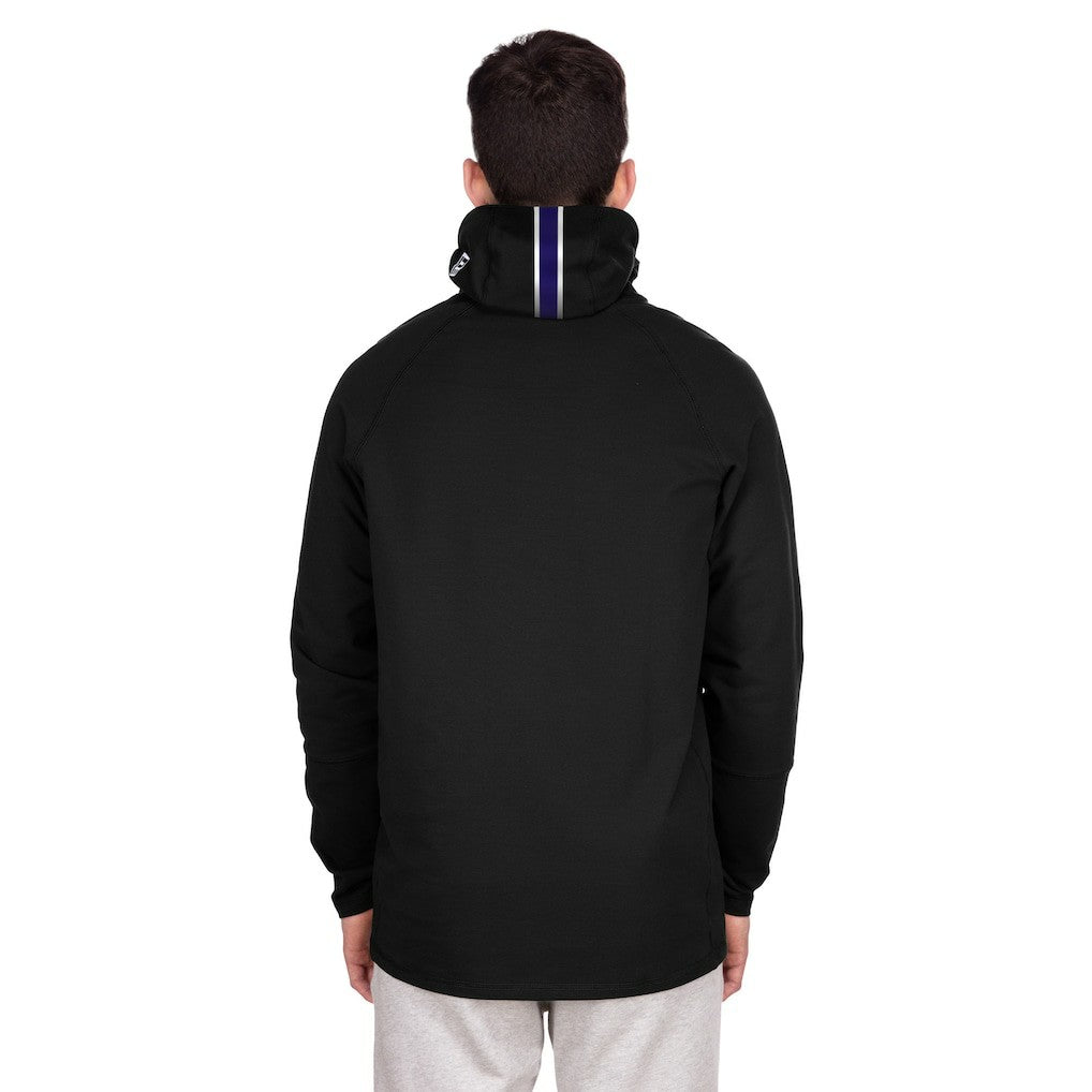 Baltimore Ravens New Era Functional Fandom Balaclava Helmet Stripe Tri-Blend Hoodie Black