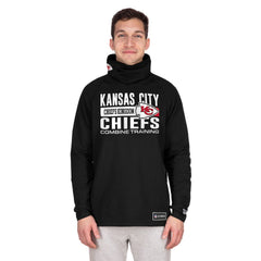 Kansas City Chiefs New Era Functional Fandom Balaclava Helmet Stripe Tri-Blend Hoodie Black